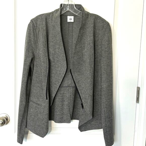 CAbi Gray Asymmetrical Jacket - Picture 2 of 13